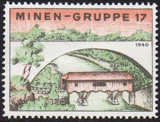 Schweiz Suisse Switzerland Soldatenmarken Eisenbahn Soldier Stamps Railway Mineure Minengruppe 17
